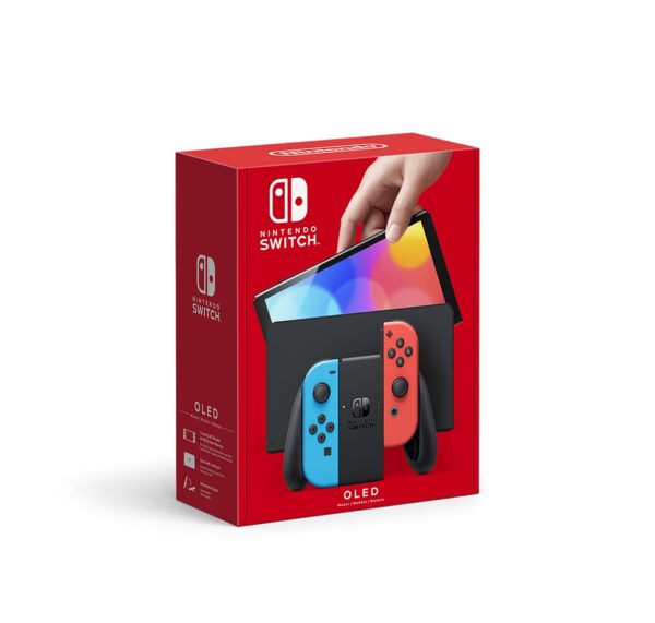 Nintendo Switch – OLED Model w/ Neon Red & Neon Blue Joy-Con [US Order]