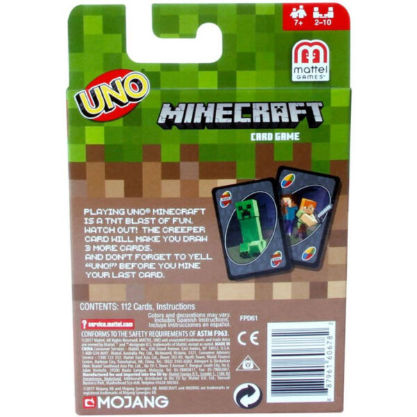 Mattel Games UNO Minecraft Card Game - Image 2