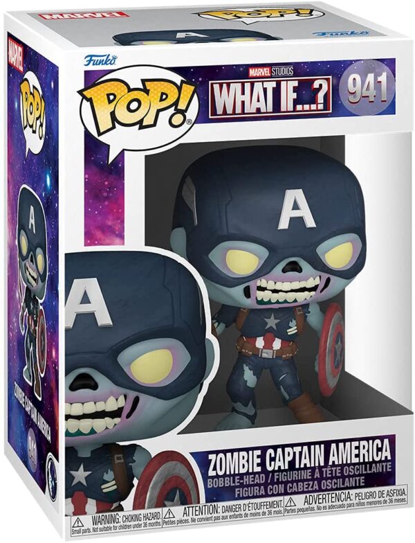 Funko Pop! Keychain: What If? - Zombie Captain America - Image 2