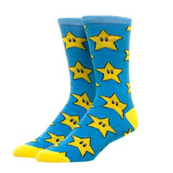 Super Mario Star Crew Socks