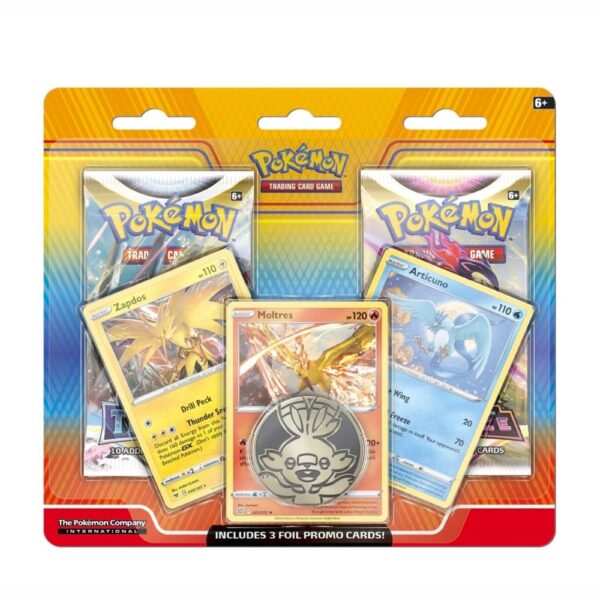 Pokémon TCG: Articuno, Zapdos & Moltres Cards with 2 Booster Packs & Coin