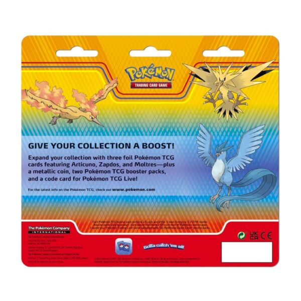 Pokémon TCG: Articuno, Zapdos & Moltres Cards with 2 Booster Packs & Coin - Image 5